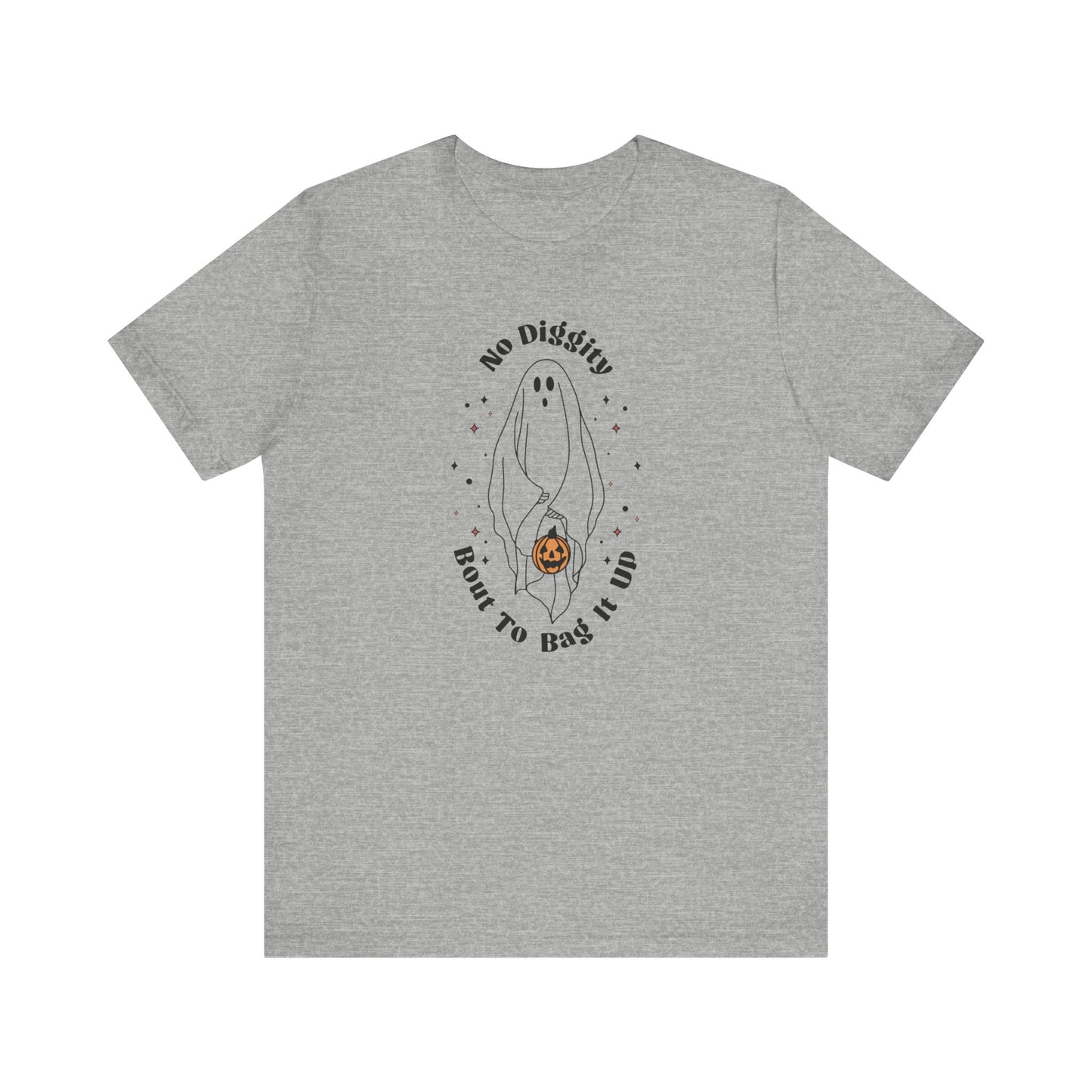 No Diggity Cute Ghost Halloween Typographic TShirt