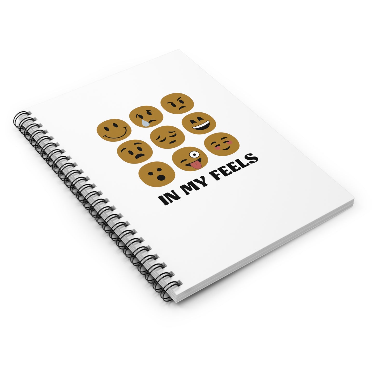 In My Feels Emoji Spiral Notebook - Ruled