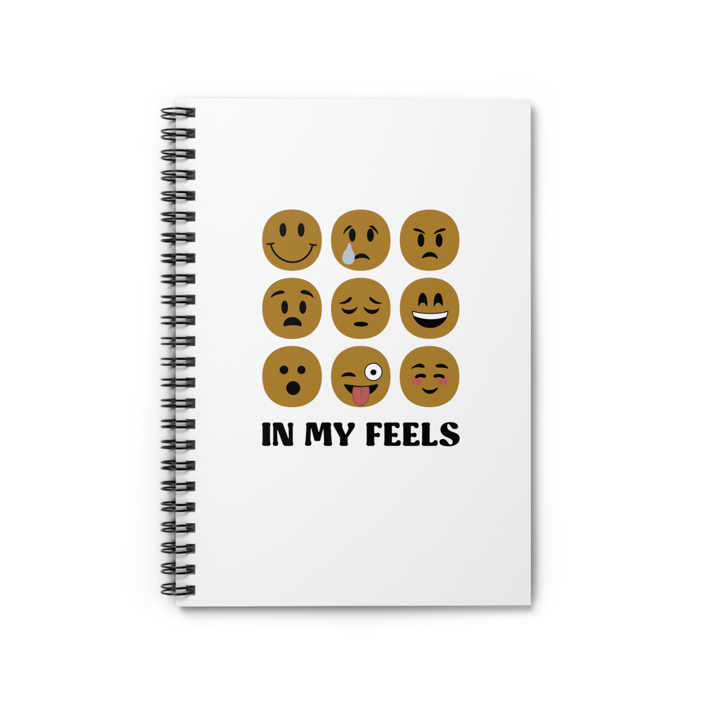 In My Feels Emoji Spiral Notebook - Ruled