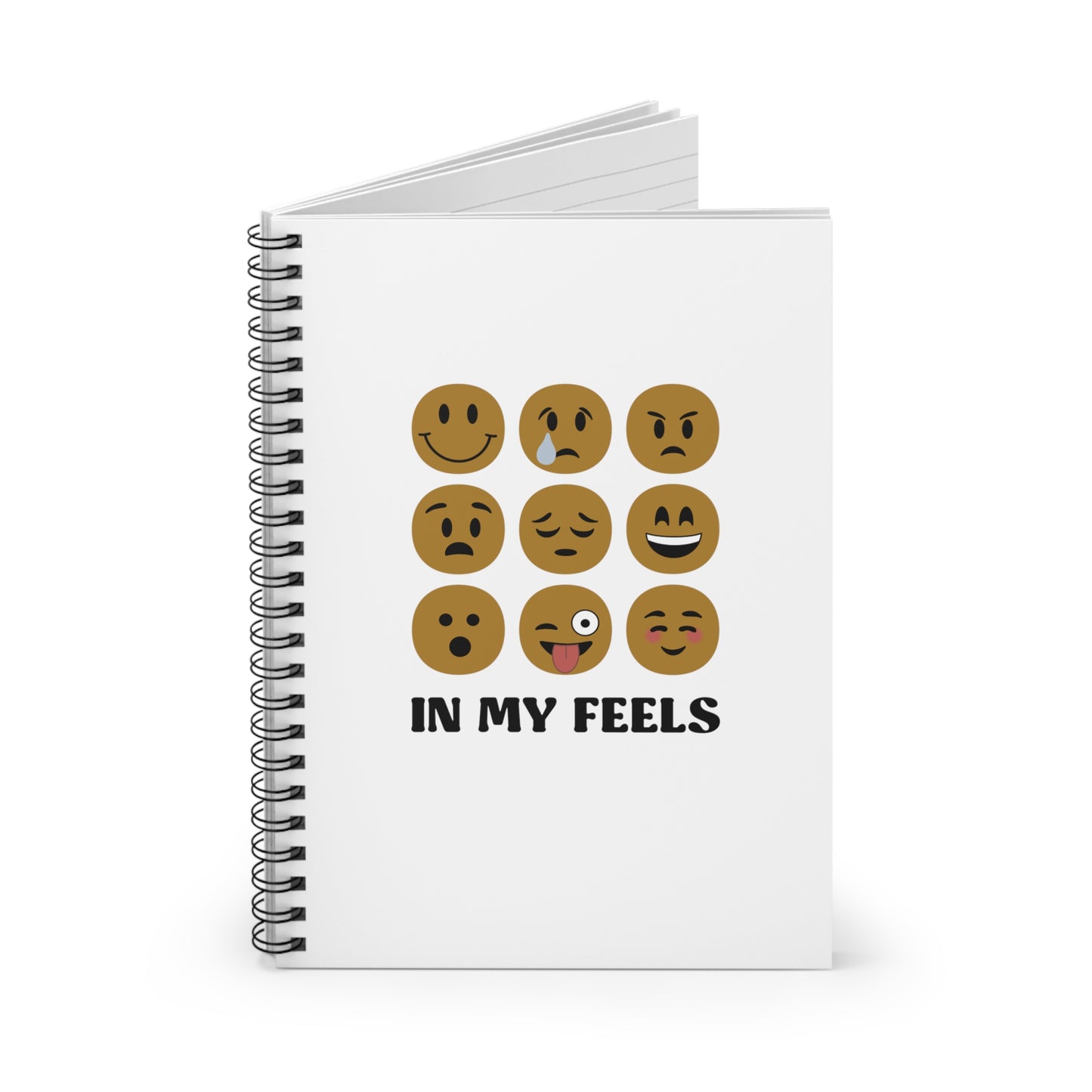 In My Feels Emoji Spiral Notebook - Ruled