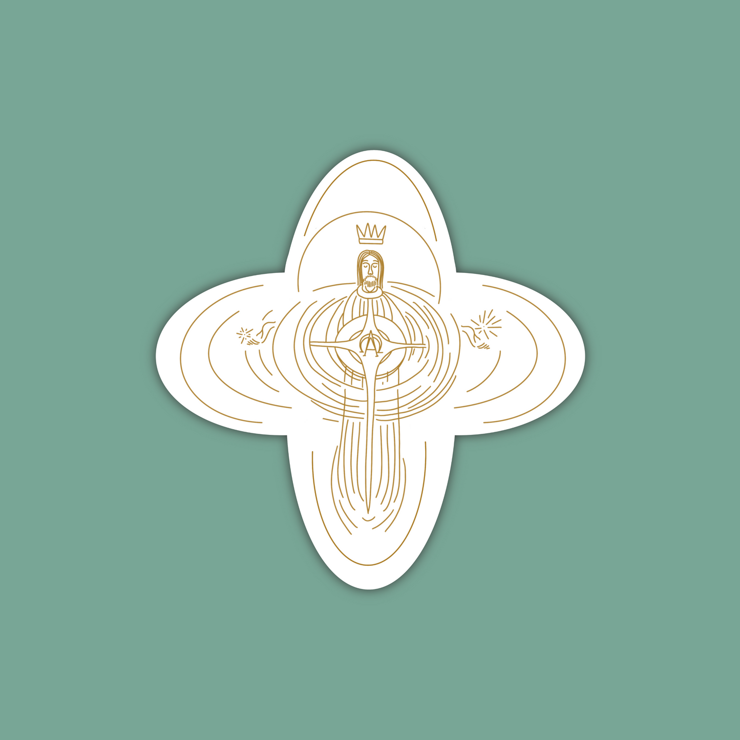 Egg Beater Jesus Huntsville Alabama Landmark Sticker