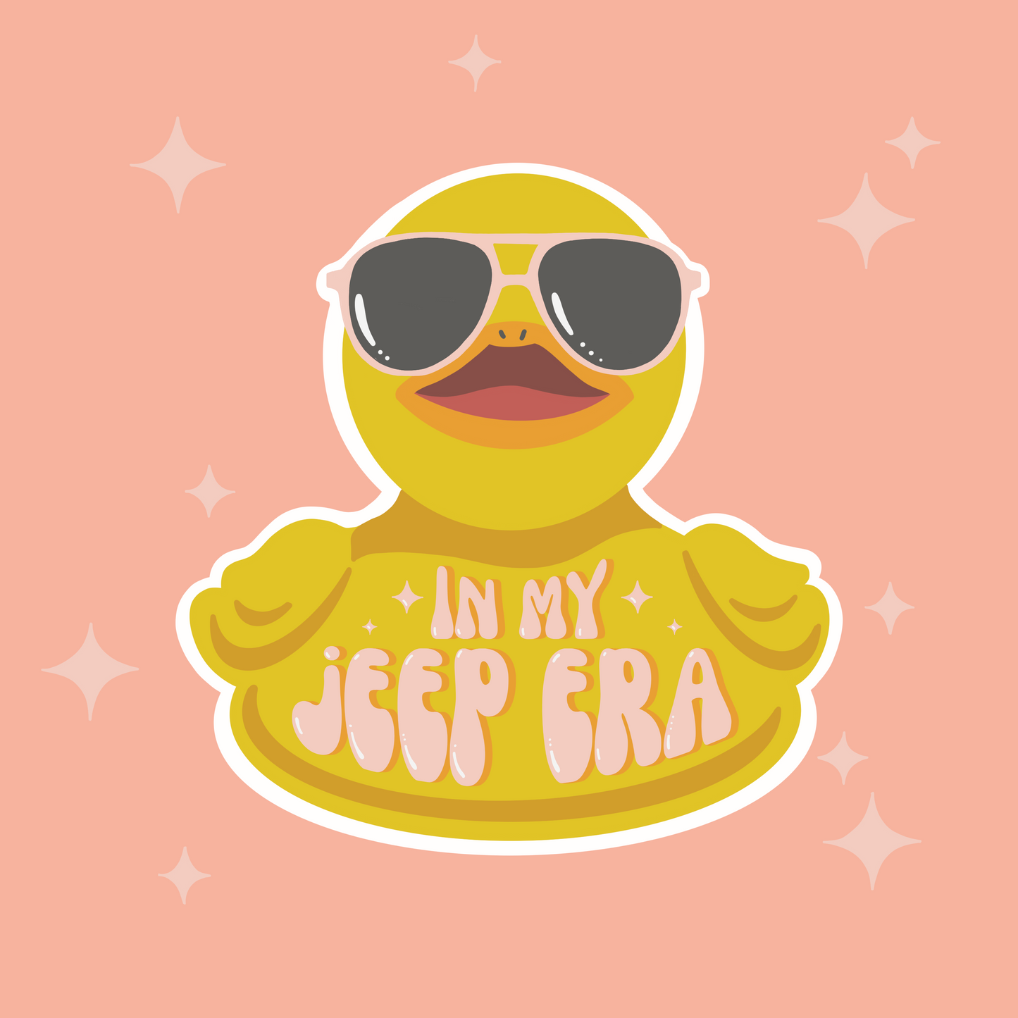 In My Jeep Era Yellow Duck Sticker