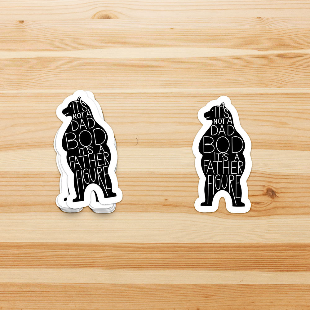 Dad Bod Father Figure Sticker Gift for Dads