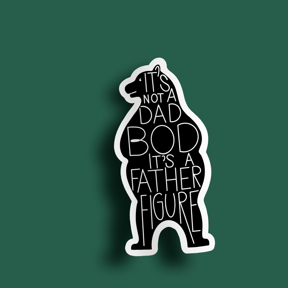 Dad Bod Father Figure Sticker Gift for Dads